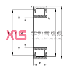 Բ NU2308-E-TVP2,  DIN 5412-1 ׼Ҫߴ, Ƕλ, ɷ, ּ