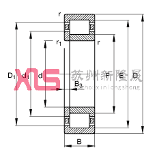 Բ NUP2307-E-TVP2,  DIN 5412-1 ׼Ҫߴ, λ, ɷ, ּ