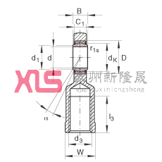 ˶ GIL60-UK-2RS,  DIN ISO 12 240-4 ׼ƣάഽܷ