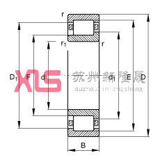 Բ NJ2309-E-TVP2,  DIN 5412-1 ׼Ҫߴ, 붨λ, ɷ, ּ
