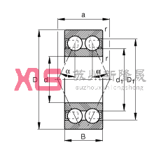 ǽӴ 3312-B-TVH,  DIN 628-3 ׼Ҫߴ磬˫УӴ  = 25